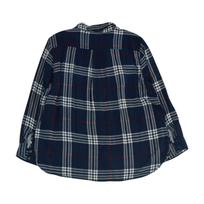 Navy Plaid Button Down