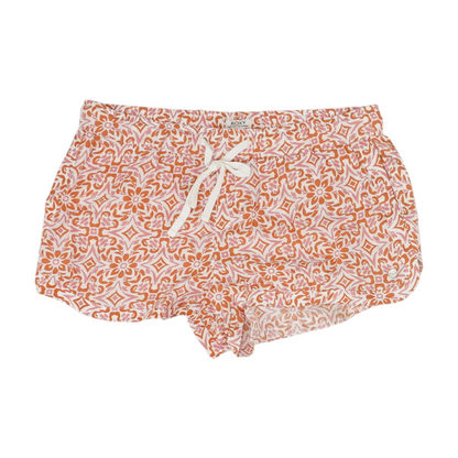 White Graphic Active Shorts
