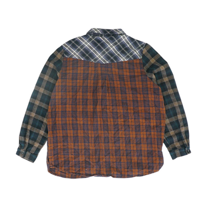 Navy Plaid Flannel Button Down
