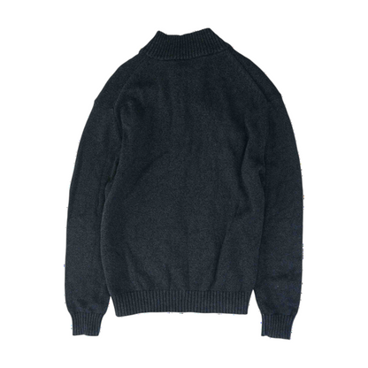 Gray Solid 1/4 Zip Pullover
