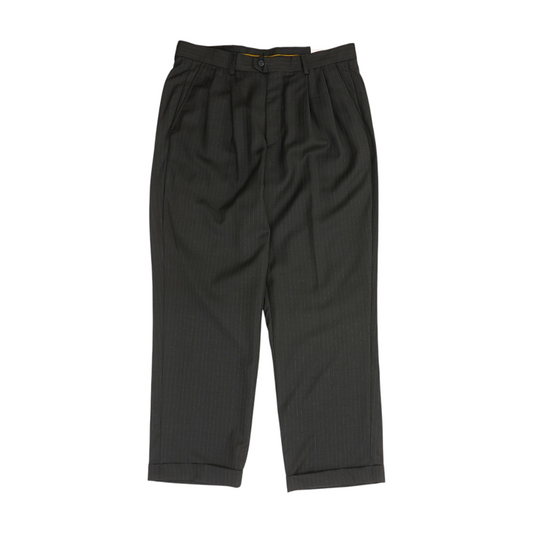 Black Striped Regular Pants