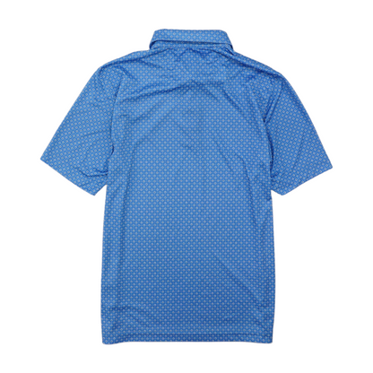 Blue Abstract Short Sleeve Polo