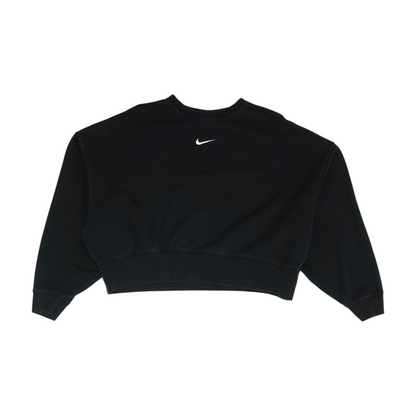 Black Solid Sweatshirt Pullover