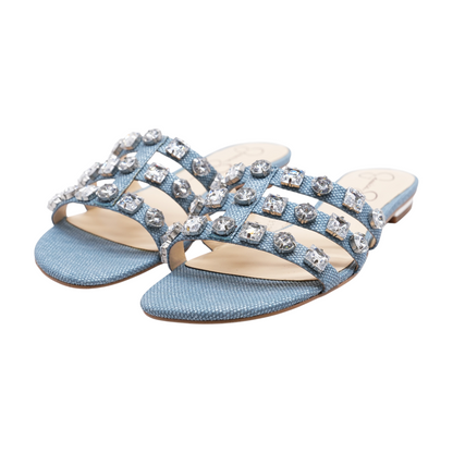 Blue Flat Sandals