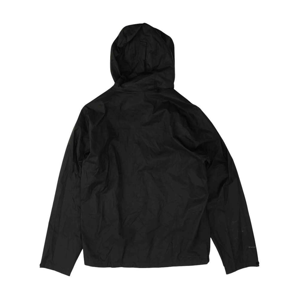 Black Solid Rain Jacket