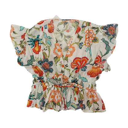 White Floral Blouse