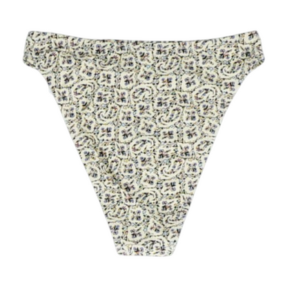 Beige Floral Swim Bottom