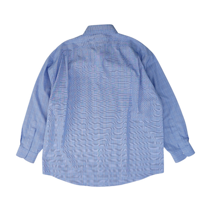 Blue Plaid Long Sleeve Button Down