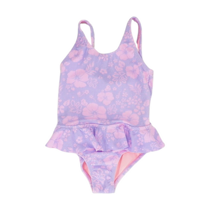 Purple Floral One-Piece