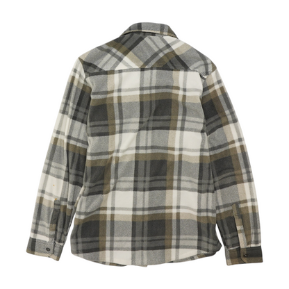 Gray Plaid Flannel Button Down