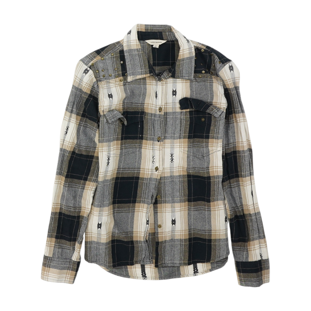 Multi Plaid Flannel Button Down