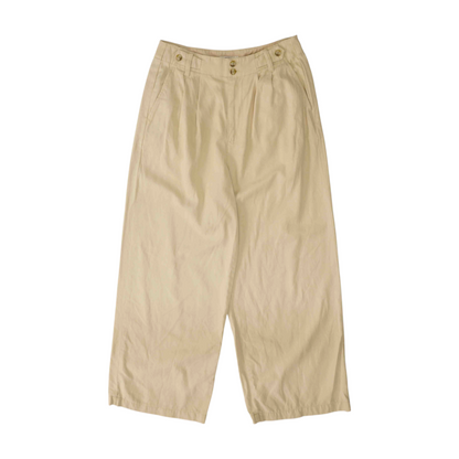 Beige Wide Leg Pants