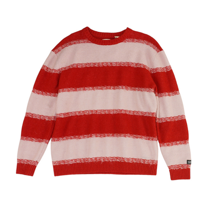 Red Striped Pullover Sweater