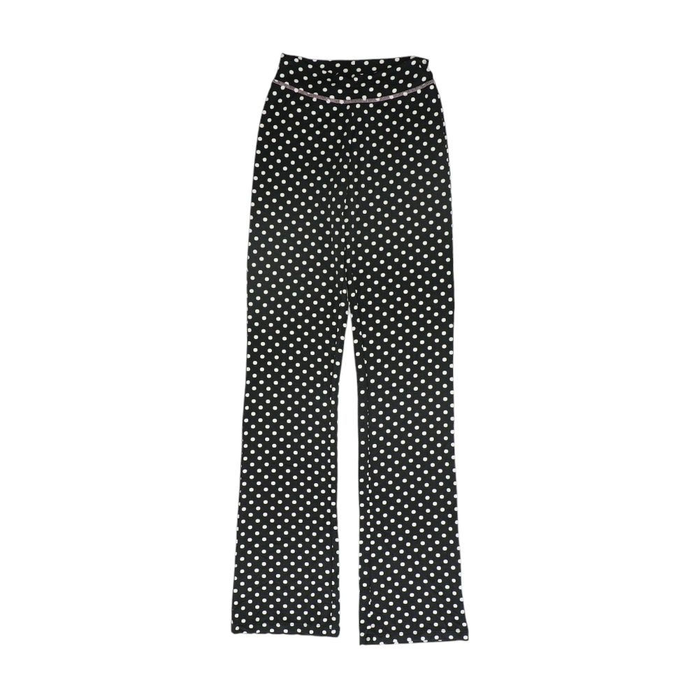 Black Polka Dot Regular Pants