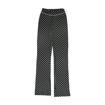 Black Polka Dot Regular Pants