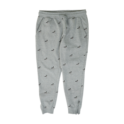 Gray Print Slim Pants