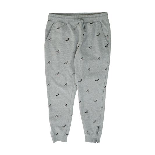 Gray Print Slim Pants