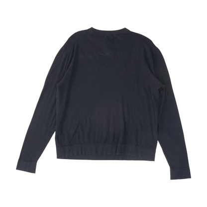 Navy Solid Pullover Sweater