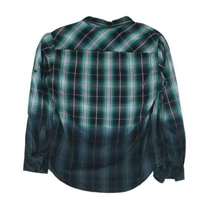 Black Plaid Long Sleeve Button Down