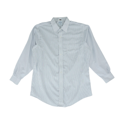 White Striped Long Sleeve Button Down
