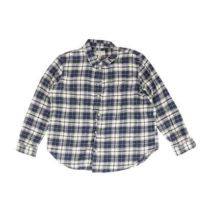 Navy Plaid Button Down