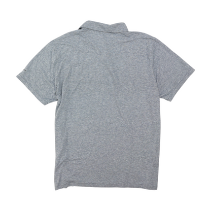 Blue Solid Short Sleeve Polo