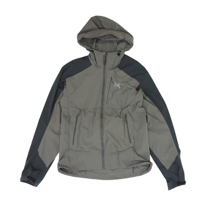 Gray Color Block Rain Jacket