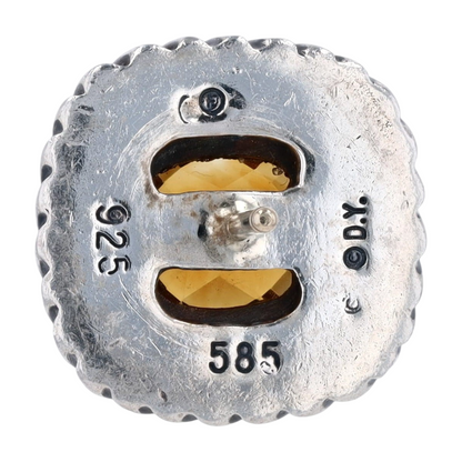 Sterling Silver Citrine Stud Earrings