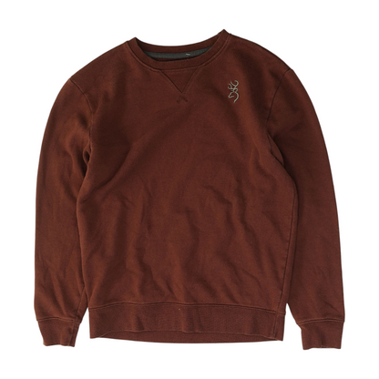Maroon Solid Sweatshirt Pullover
