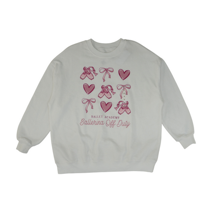 White Solid Sweatshirt Pullover