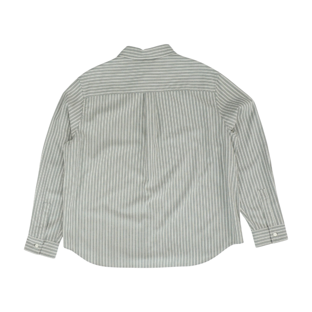 Gray Striped Long Sleeve Button Down