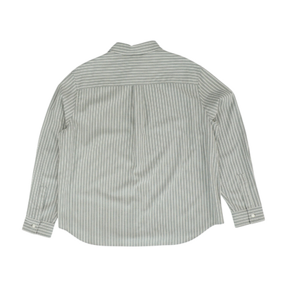 Gray Striped Long Sleeve Button Down