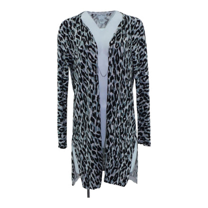 Multi Animal Print Cardigan Sweater