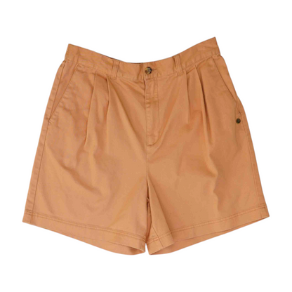 Peach Solid Casual Shorts