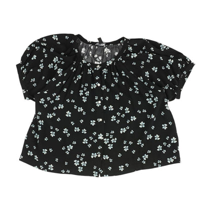Black Floral Button Down