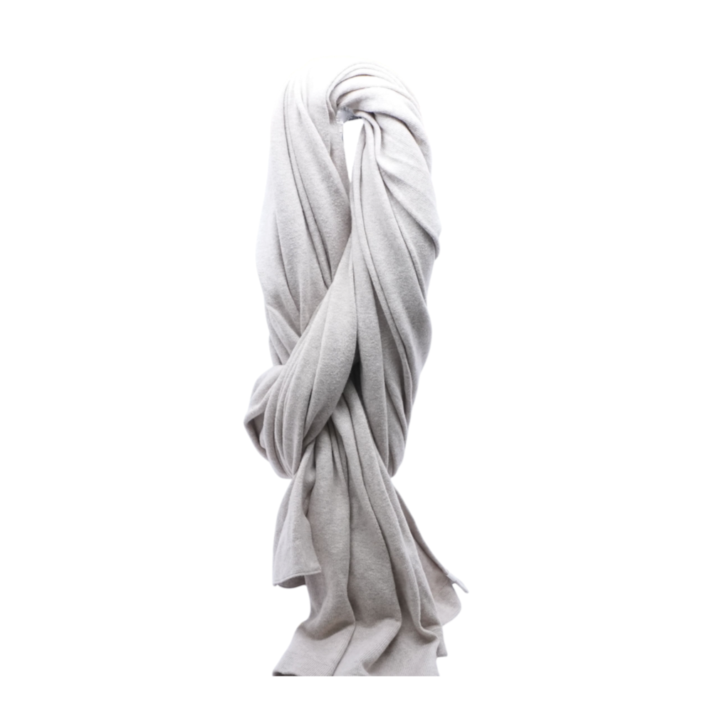Beige 100% Cotton Scarf