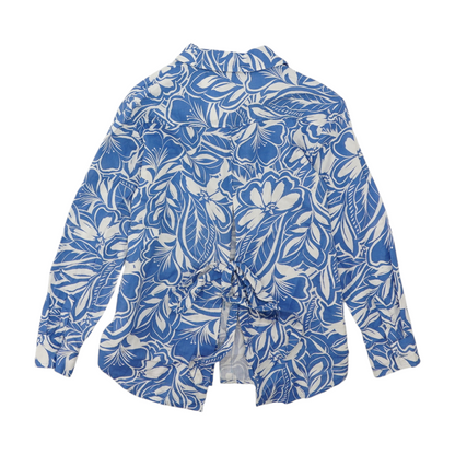 Blue Floral Button Down