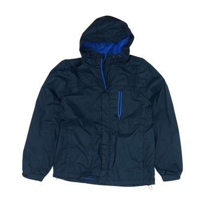 Navy Solid Rain Jacket