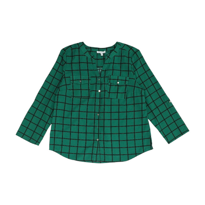Green Plaid Button Down