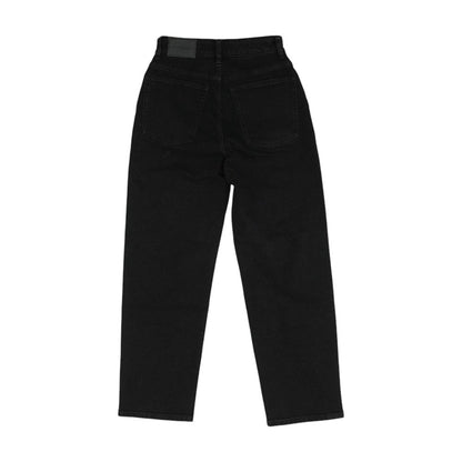 Black High Rise Straight Leg Jeans