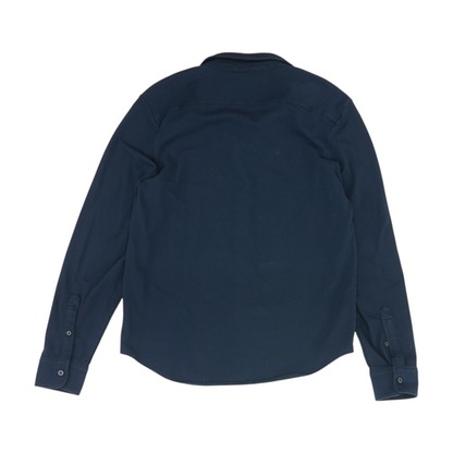 Navy Solid Long Sleeve Button Down