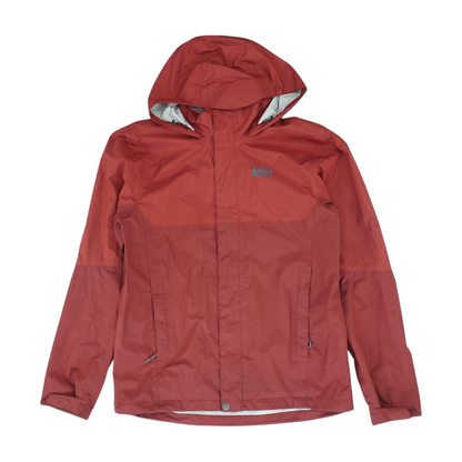 Maroon Color Block Rain Jacket