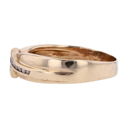 14K Yellow Gold Diamond Band Ring