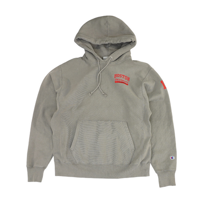 Gray Boston University Solid Hoodie Pullover