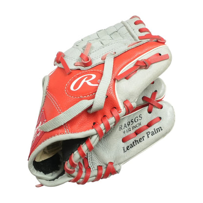 Boys' Red RA95GS 9.5'' Leather Palm Baseball Glove