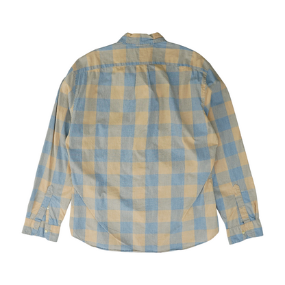 Tan Check Long Sleeve Button Down