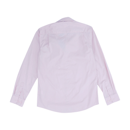 Pink Solid Long Sleeve Button Down