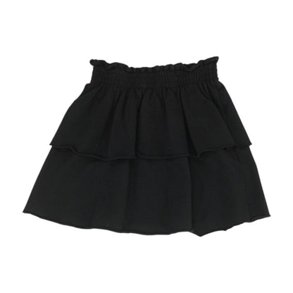 Black Solid Mini Skirt