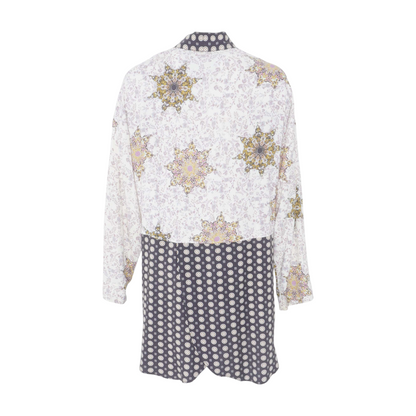 White Floral Cardigan Sweater