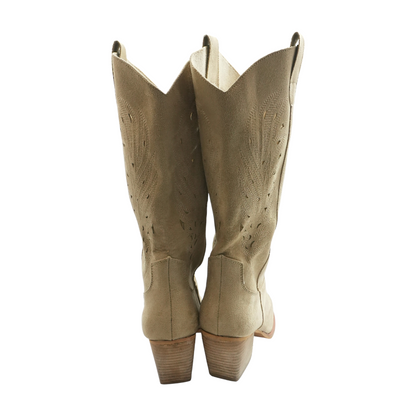 Beige Western Boots